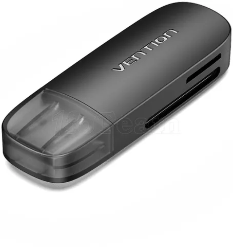 Photo de Lecteur de cartes externe USB 2.0 Vention 2en1 (Noir)