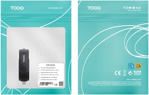 Photo de Lecteur de Cartes externe USB-A/C 3.0 TooQ TQR-3003B (Noir)