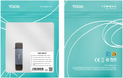 Photo de Lecteur de Cartes externe USB-A/C 3.2 TooQ TQR-3001G (Gris)