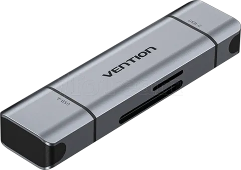 Photo de Lecteur de Cartes externe Vention USB 3.0 Type A, C (Gris)