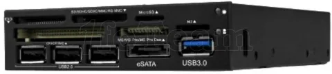 Photo de Lecteur de Cartes Icy Box IB-864-B Interne + 3 ports USB 2.0, 1 port USB 3.0 et 1 port eSAT