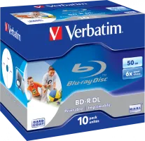 Photo de Lot de 10 BluRay BD-R DL Verbatim - 50Go