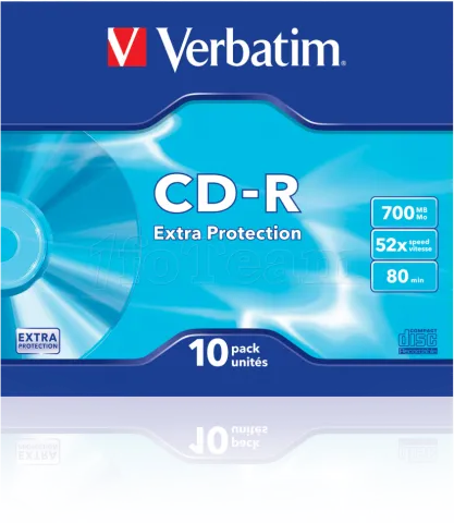 Photo de Lot de 10 CD-R Verbatim Extra Protection - 700Mo