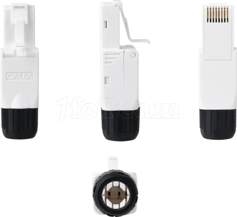 Photo de Lot de 10 connecteurs RJ45 Nanocable UTP catégorie 6A (Blanc)