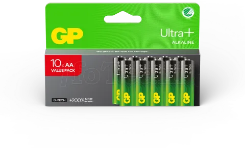 Photo de Lot de 10 piles Alcaline GP Batteries Ultra Plus type AA (LR6) 1,5V