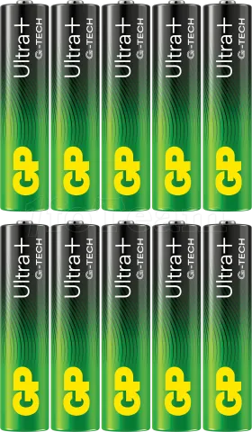 Photo de Lot de 10 piles Alcaline GP Batteries Ultra Plus type AAA (LR03) 1,5V