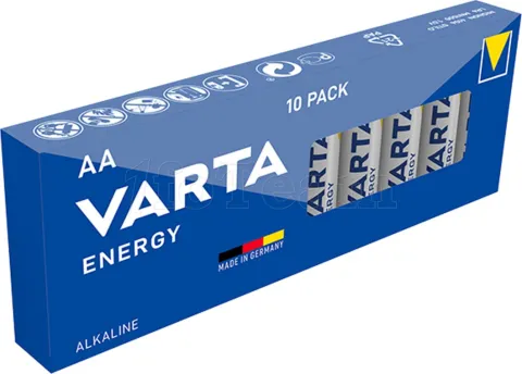 Photo de Lot de 10 piles Alcaline Varta Energy type AA (LR6) 1,5V