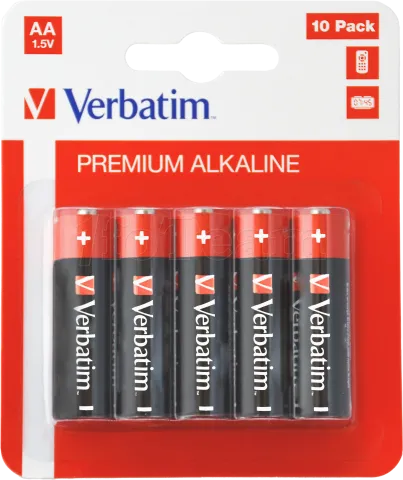 Photo de Lot de 10 piles Alcaline Verbatim Premium type AA (LR6) 1,5V