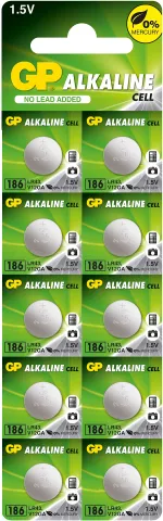 Photo de Lot de 10 Piles plates GP Batteries Ultra LR43