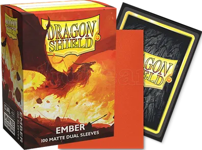 Photo de Lot de 100 Sleeves Dragon Shield Dual Matte (Ember)