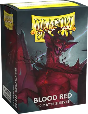 Photo de Lot de 100 Sleeves Dragon Shield Matte (Blood Red)