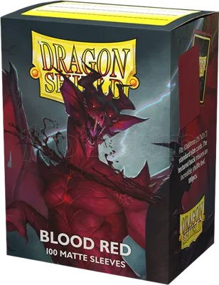 Photo de Lot de 100 Sleeves Dragon Shield Matte (Blood Red)