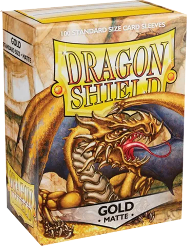 Photo de Lot de 100 Sleeves Dragon Shield Matte (Gold)