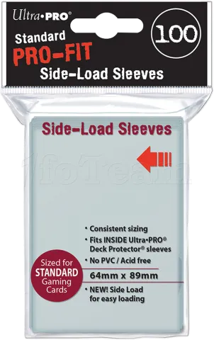 Photo de Lot de 100 Sleeves Ultra Pro Pro-Fit Standard 64x89mm