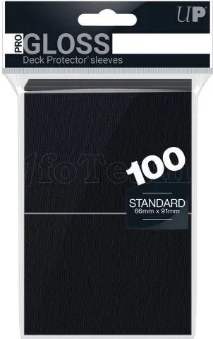 Photo de Lot de 100 Sleeves Ultra Pro Pro-Gloss Format Standard 66x91mm (Noir)