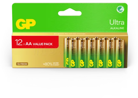 Photo de Lot de 12 piles Alcaline GP Batteries Ultra type AA (LR6) 1,5V
