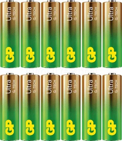 Photo de Lot de 12 piles Alcaline GP Batteries Ultra type AA (LR6) 1,5V