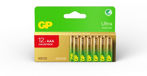 Photo de Lot de 12 piles Alcaline GP Batteries Ultra type AAA (LR03) 1,5V