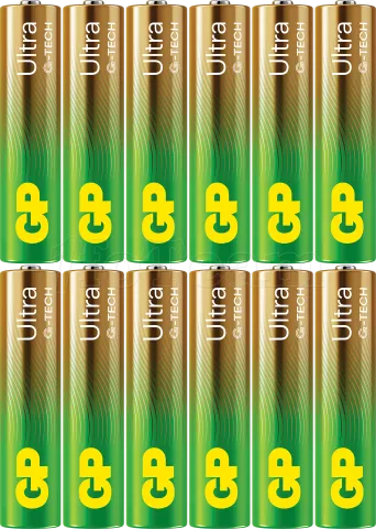 Photo de Lot de 12 piles Alcaline GP Batteries Ultra type AAA (LR03) 1,5V