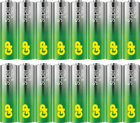 Photo de Lot de 16 piles Alcaline GP Batteries Super type AA (LR6) 1,5V