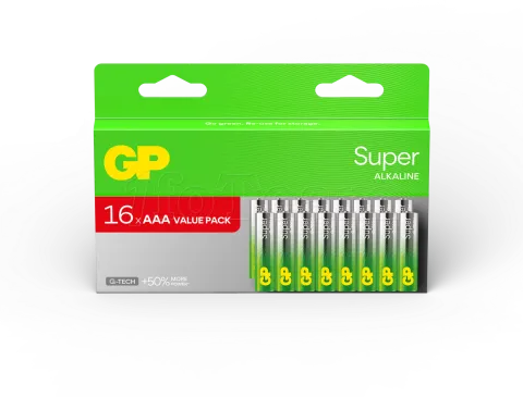 Photo de Lot de 16 piles Alcaline GP Batteries Super type AAA (LR03) 1,5V