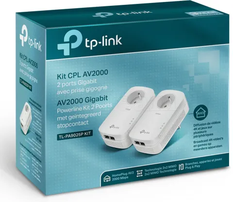 Photo de Lot de 2 Adaptateurs CPL TP-Link TL-PA9025P 2000Mbps