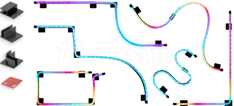 Photo de Lot de 2 Bandeaux LED Mars Gaming MLT-Two RGB 40cm