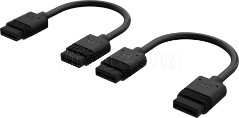 Photo de Lot de 2 Câbles de connexion Corsair iCue Link 10cm (Noir)
