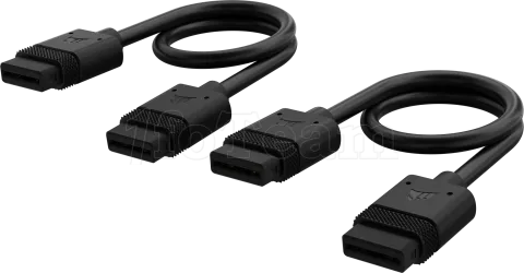 Photo de Lot de 2 Câbles de connexion Corsair iCue Link 20cm (Noir)