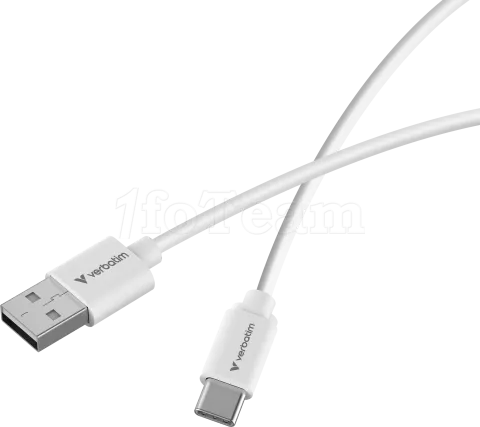Photo de Lot de 2 cables Verbatim Essentials Sync & Charge USB-A vers USB-C 18W M/M 1m (Noir/Blanc)