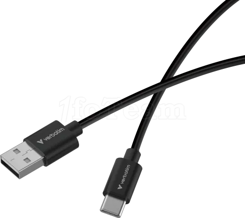 Photo de Lot de 2 cables Verbatim Essentials Sync & Charge USB-A vers USB-C 18W M/M 1m (Noir/Blanc)