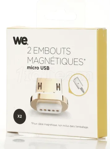 Photo de Lot de 2 connecteurs We Micro USB Magnetique (Or)