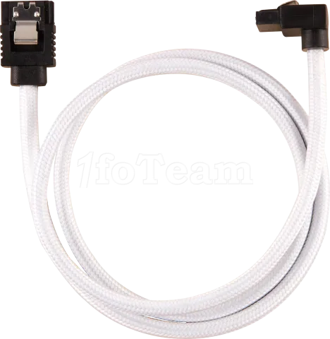 Photo de Lot de 2 Nappes S-ATA Corsair Premium coudé 90° 60cm (Blanc)