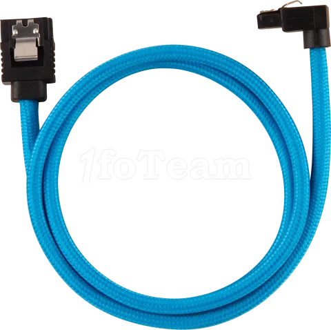 Photo de Lot de 2 Nappes S-ATA Corsair Premium coudé 90° 60cm (Bleu)