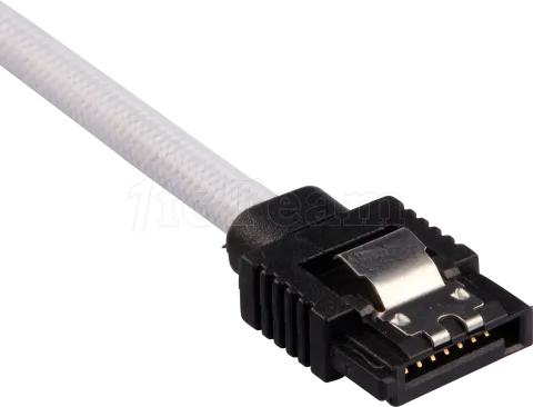 Photo de Lot de 2 Nappes S-ATA Corsair Premium droit 60cm (Blanc)