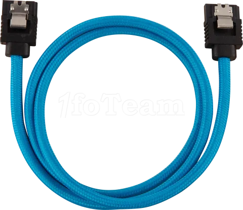 Photo de Lot de 2 Nappes S-ATA Corsair Premium droit 60cm (Bleu)