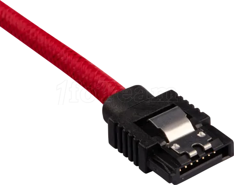 Photo de Lot de 2 Nappes S-ATA Corsair Premium droit 60cm (Rouge)