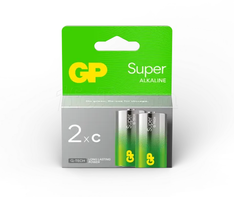 Photo de Lot de 2 piles Alcaline GP Batteries Super type C (LR14) 1,5V