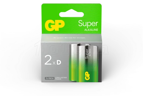 Photo de Lot de 2 piles Alcaline GP Batteries Super type D (LR20) 1,5V