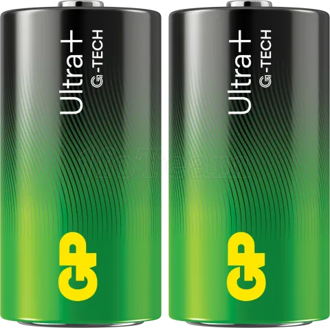 Photo de Lot de 2 piles Alcaline GP Batteries Ultra Plus type C (LR14) 1,5V