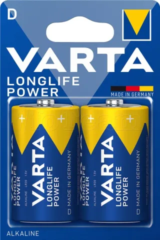 Photo de Lot de 2 piles Alcaline Varta Longlife Power type D (LR20) 1,5V