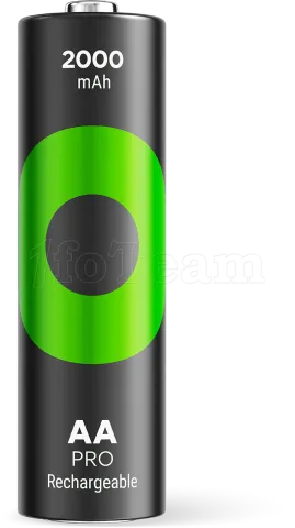 Photo de Lot de 2 piles rechargeables GP Batteries ReCyko Pro type AA (LR6) 2000mAh