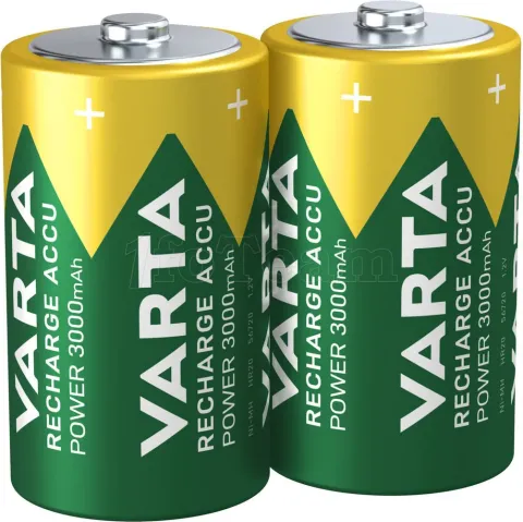 Photo de Lot de 2 Piles rechargeables Varta Recharge Accu Power type D (LR20) 3000mAh