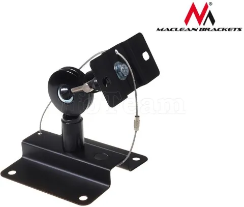 Photo de Lot de 2 Supports muraux haut-parleur Maclean MC-553 15kg max (Noir)