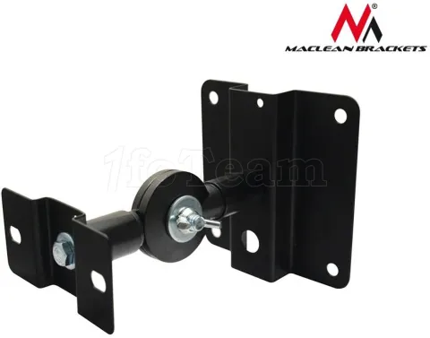 Photo de Lot de 2 Supports muraux haut-parleur Maclean MC-553 15kg max (Noir)