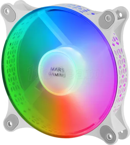 Photo de Lot de 2 Ventilateurs boitier Mars Gaming MF-Duo RGB - 12cm (Blanc)