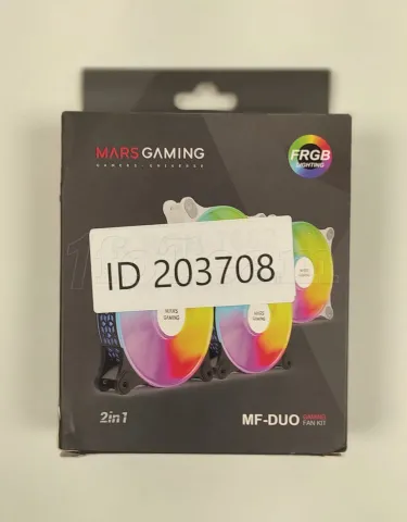 Photo de Lot de 2 Ventilateurs boitier Mars Gaming MF-Duo RGB - 12cm (Noir) - ID 203708