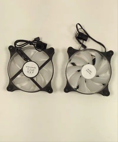 Photo de Lot de 2 Ventilateurs boitier Mars Gaming MF-Duo RGB - 12cm (Noir) - ID 203708