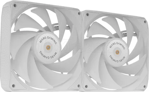 Photo de Lot de 2 Ventilateurs boitier Mars Gaming MF-NCLX2 - 12cm (Blanc)