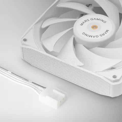 Photo de Lot de 2 Ventilateurs boitier Mars Gaming MF-NCLX2 - 12cm (Blanc)